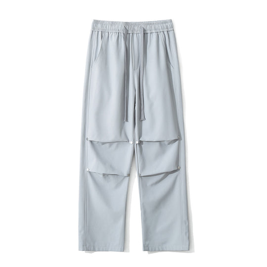 Damen Locker geschnittene Cargo-Hose mit Druckknopf‑Paneelen und Tunnelzugbund Nord Taschen