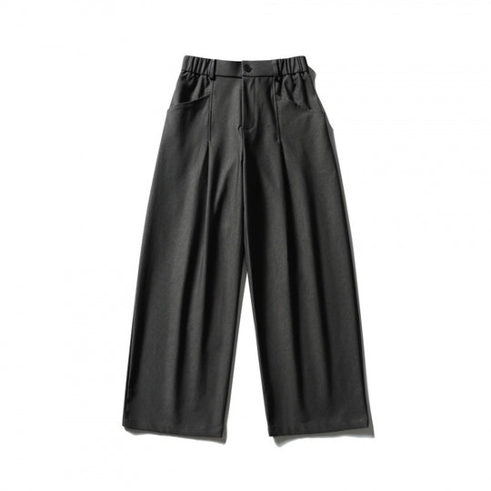 Damen Hochtaillierte Culotte‑Hose mit elastischem Rückenteil, soften Twill und dekorativen Vorderfalten Nord Taschen
