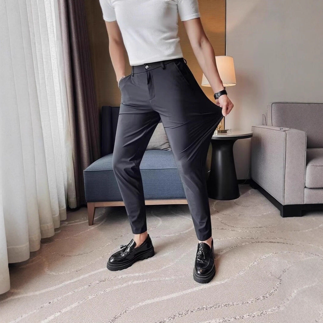 Herren Elegante Slim-Fit Hose Nord Taschen