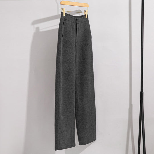 Damen High-Waist Palazzo-Hose mit weitem Bein und schlichter Bundverarbeitung Nord Taschen