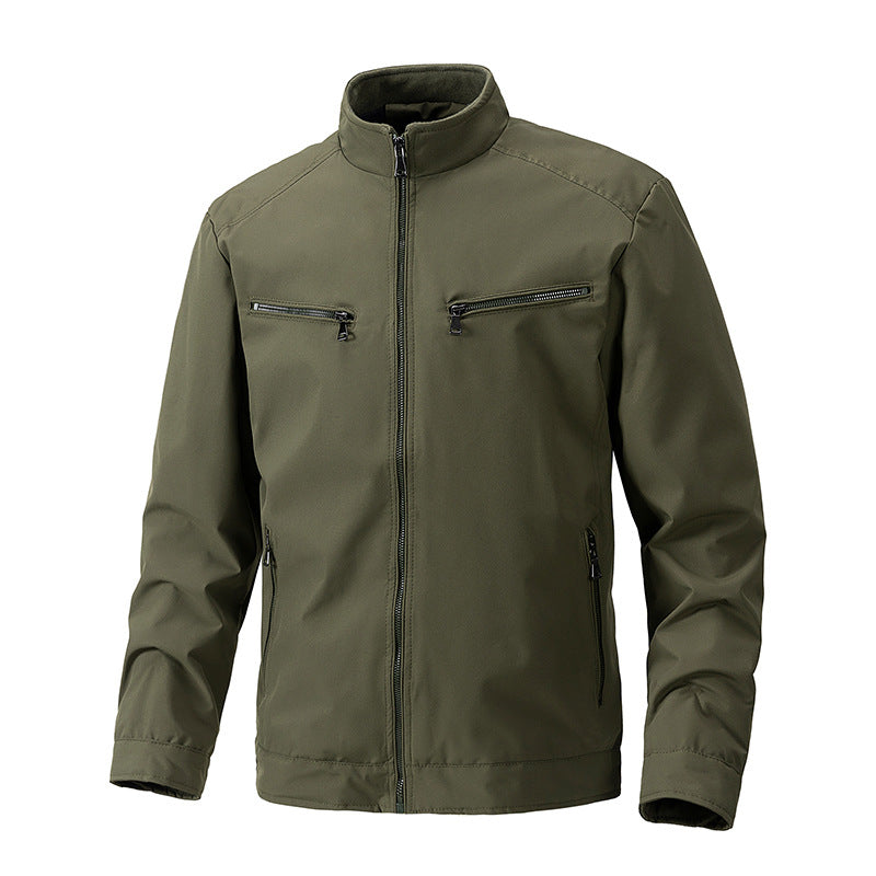 Herren Softshell-Outdoorjacke mit Stehkragen wasserabweisend und vier Reißverschlusstaschen Nord Taschen