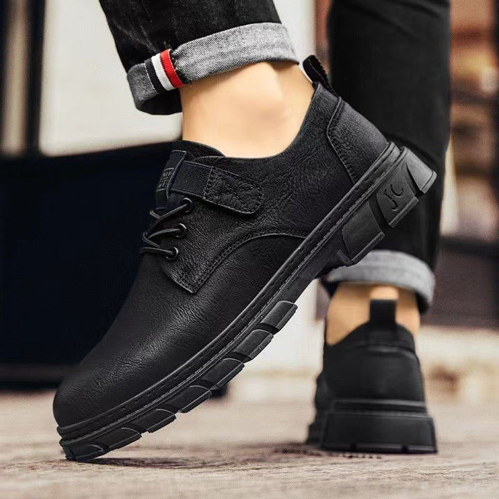 Herren bequeme Leder Schnürschuhe