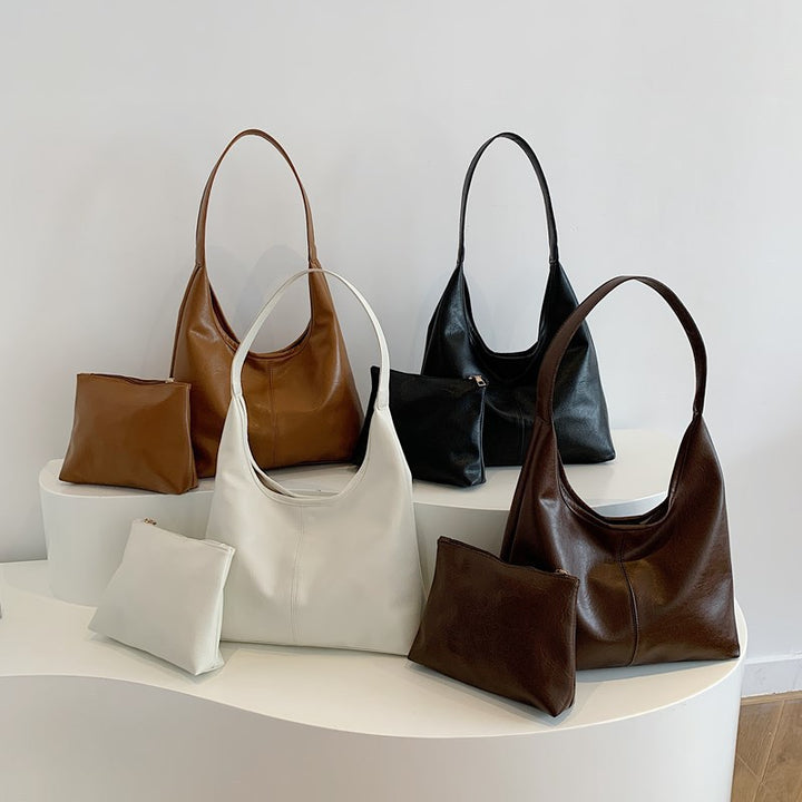 Damen geräumige Ledertasche mit weichem Griff Nord Taschen