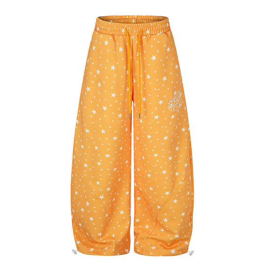 Damen Weite Palazzo-Loungehose mit Komfortbund, Tunnelzug und verstellbarem Saum Nord Taschen