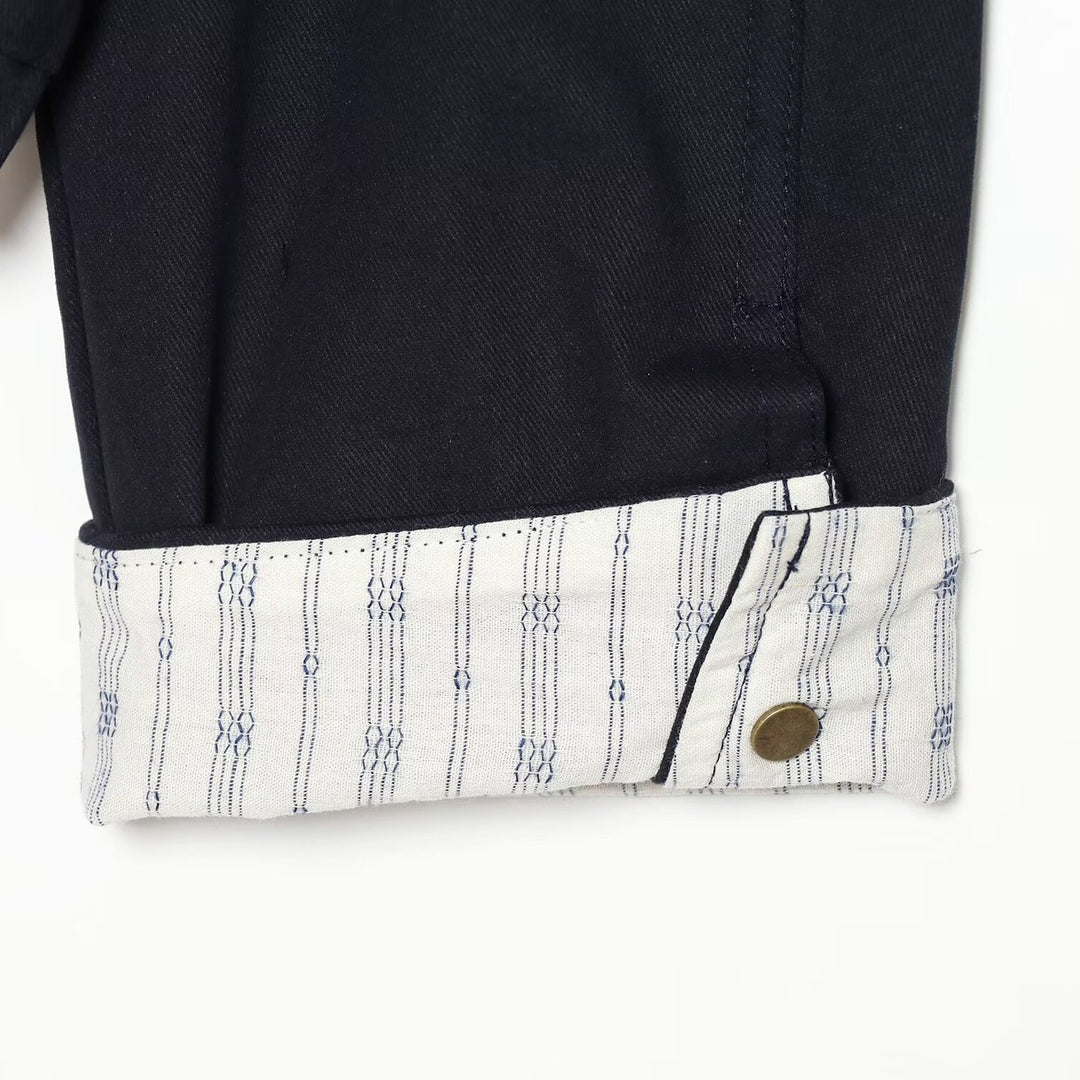 Damen Cropped Boxy-Fieldjacke mit Stehkragen, aufgesetzten Taschen und goldenen Details Nord Taschen