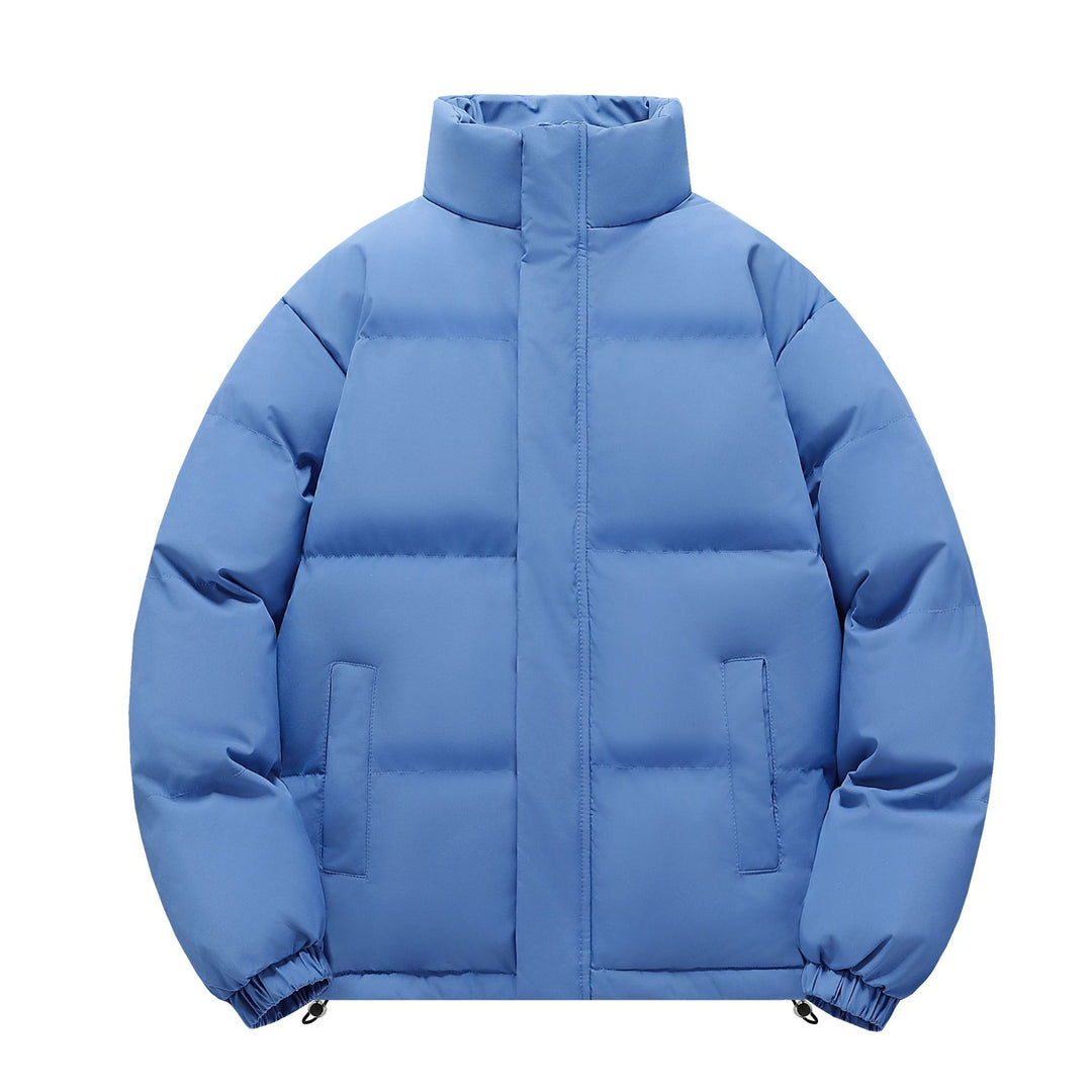 Herren Kurz geschnittene stark wattierte Steppjacke mit hohem Stehkragen und Kordelzugsaum Nord Taschen