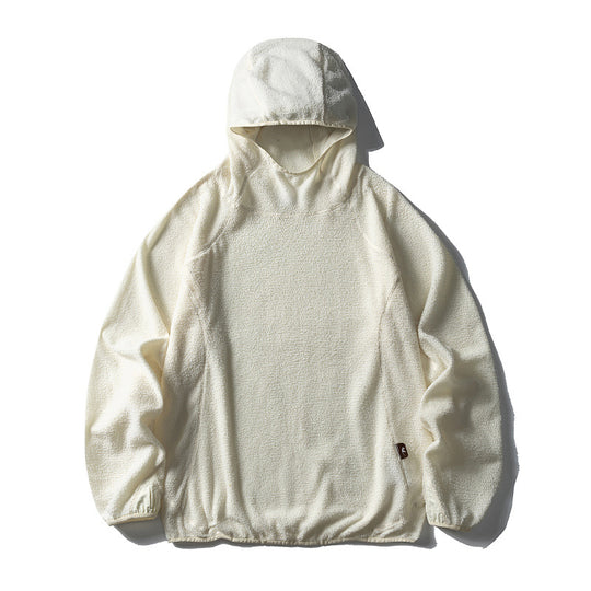 Unisex Oversize Teddy-Fleece Hoodie mit Kapuze, elastischem Saum und Raglanärmeln Nord Taschen