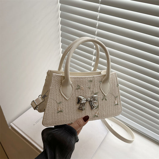 Damen Mini-Tasche mit floralem eingewebtem Design und stilvollem Schleifendetail Nord Taschen