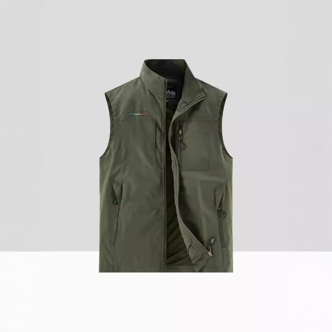 Herren Leichte multifunktionale Outdoor-Utility‑Weste mit Mesh‑Futter und mehreren Reißverschlusstaschen Nord Taschen