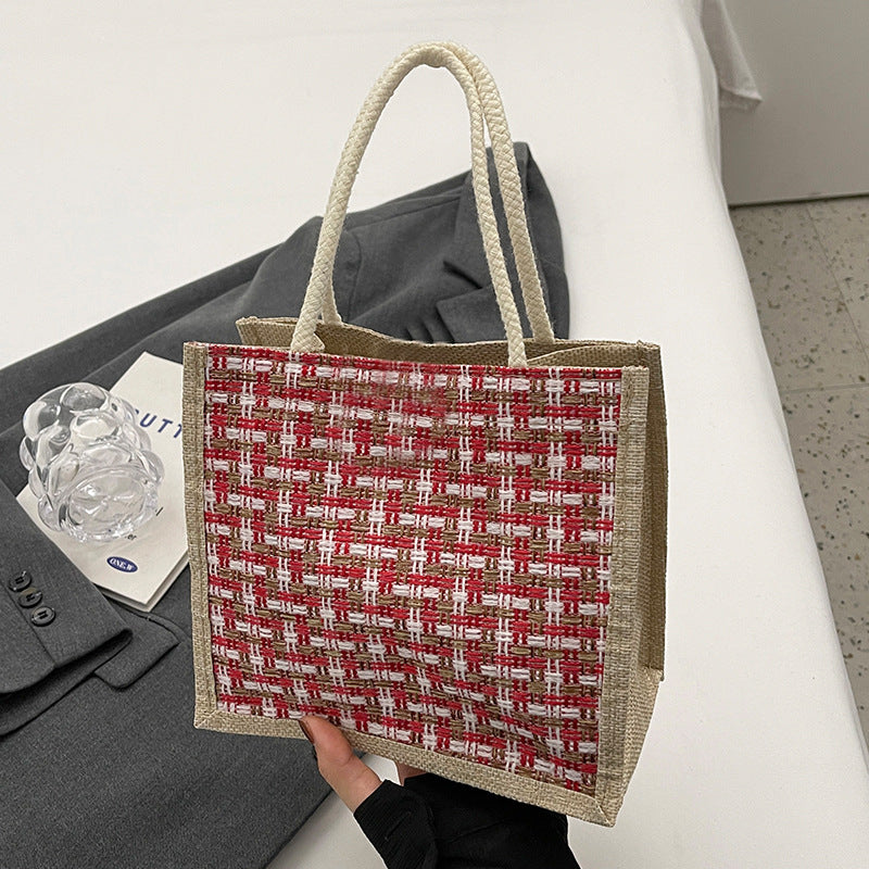 Damen Einkaufstasche mit floralem Design und einzigartigen Quasten Nord Taschen