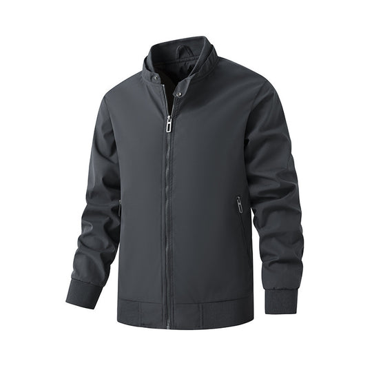 Herren Aviator-inspirierte Windbreaker-Bomberjacke mit Stehkragen und Mesh-Innenfutter Nord Taschen