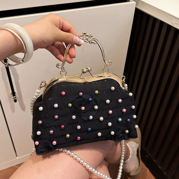 Damen modische Clutch mit Perlenschmuck Nord Taschen