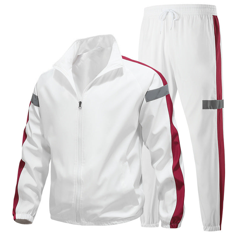 Herren Sportliches Trainingsanzug-Set mit Reißverschlussjacke, Jogginghose und reflektierenden Einsätzen Nord Taschen