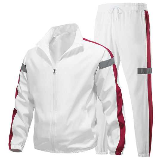 Herren Sportliches Trainingsanzug-Set mit Reißverschlussjacke, Jogginghose und reflektierenden Einsätzen Nord Taschen