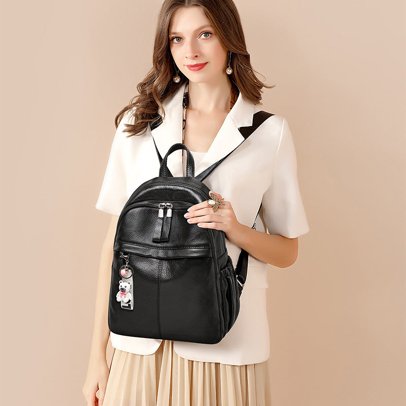 Damen Rucksackhandtasche aus hochwertigem Kunstleder mit eleganter Klappenfront Nord Taschen