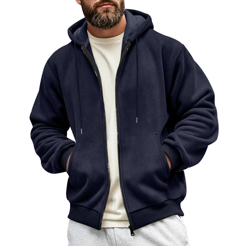 Herren Sportliche Kapuzenjacke mit innovativer Struktur