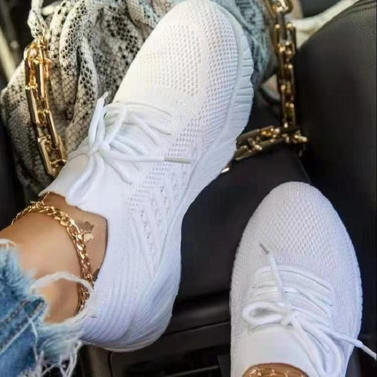 Damen  leichte Strick-Sneaker mit sockenähnlichem Obermaterial, gepolsterter Komfortsohle und flexibler Profil-Laufsohle Nord Taschen