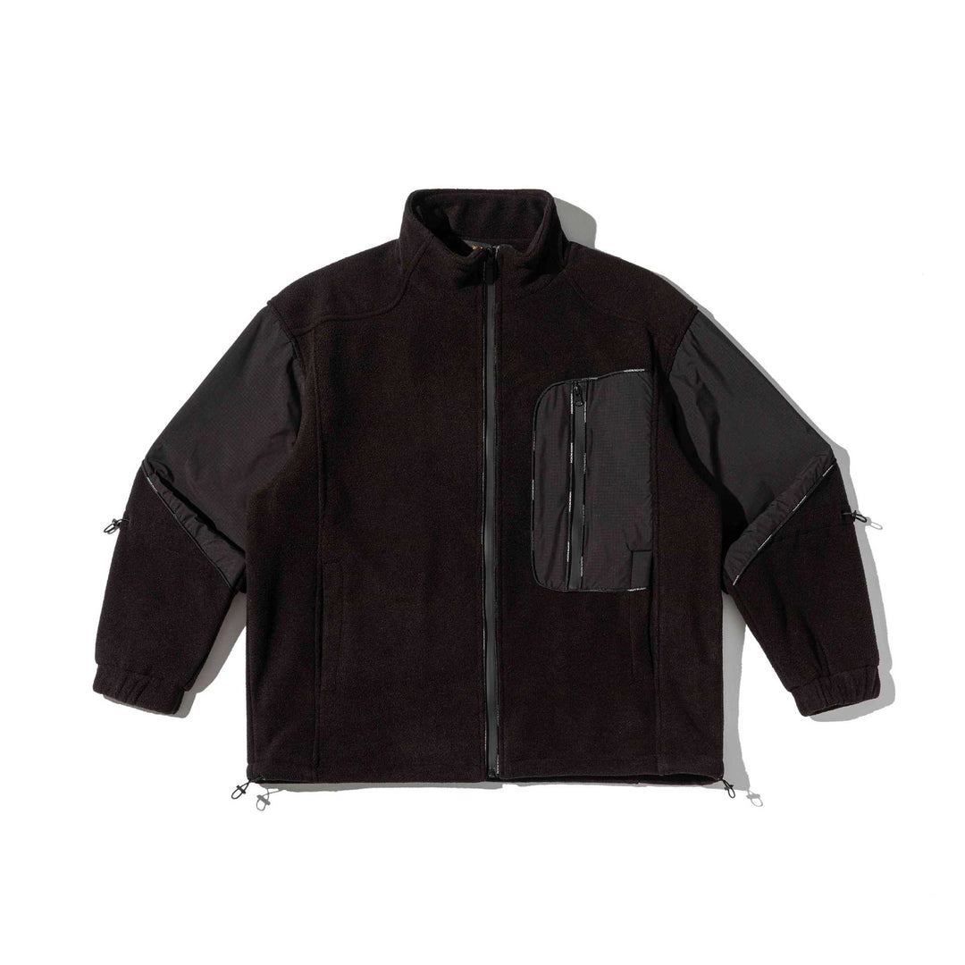Unisex Kurz geschnittene technische Fleece‑Utilityjacke mit hohem Stehkragen und Multifunktions‑Taschen Nord Taschen