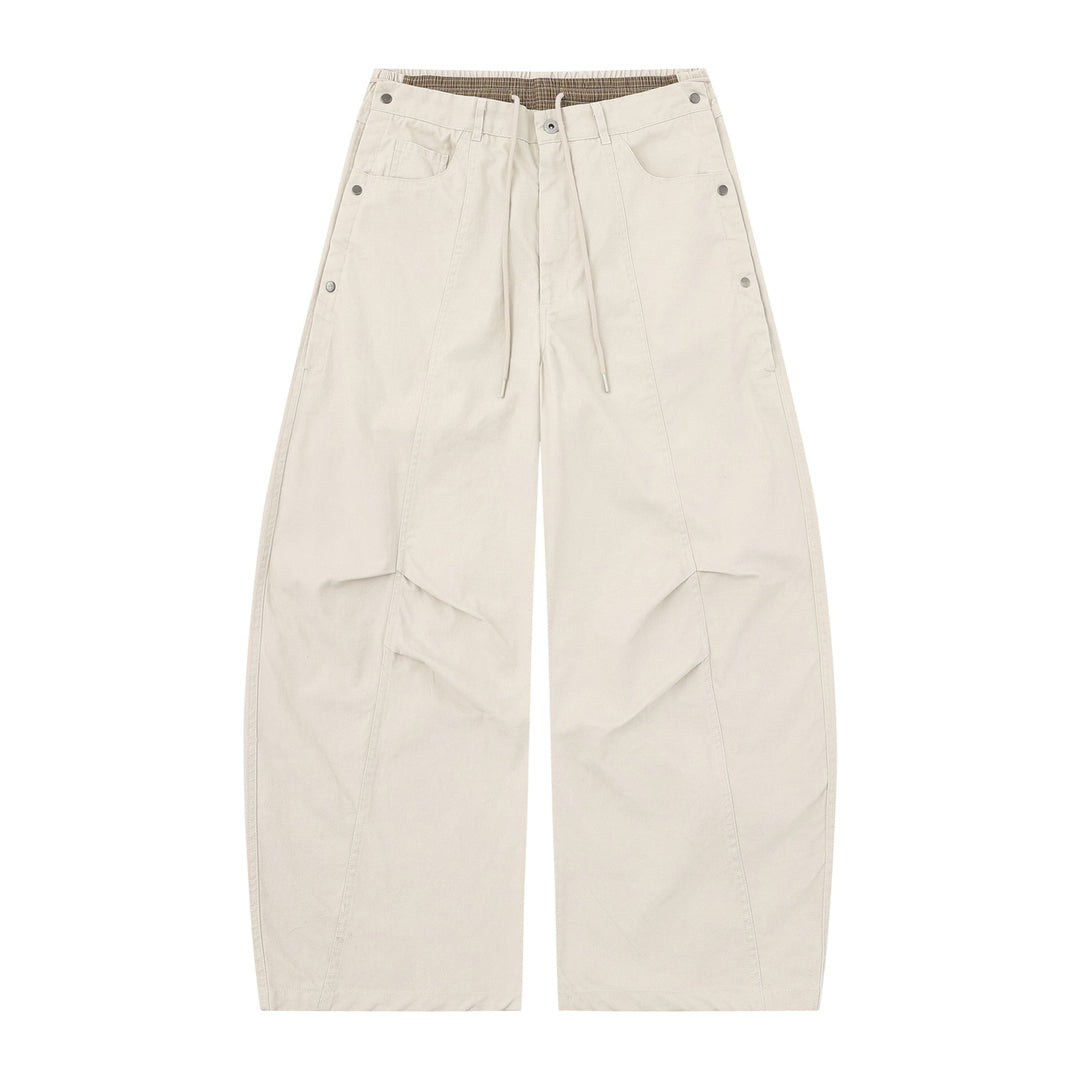 Damen Weite Culotte-Hose mit elastischem Tunnelzugbund und Cargo-Details Nord Taschen