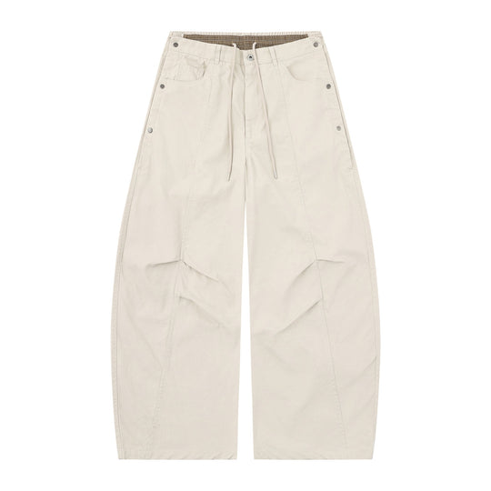 Damen Weite Culotte-Hose mit elastischem Tunnelzugbund und Cargo-Details Nord Taschen