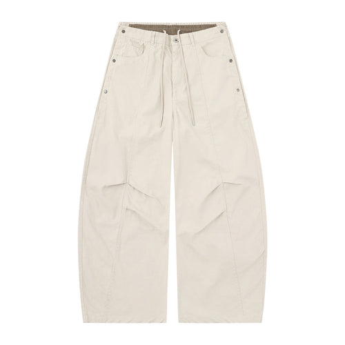 Damen Weite Culotte-Hose mit elastischem Tunnelzugbund und Cargo-Details Nord Taschen