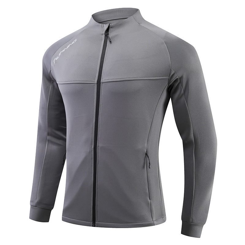 Herren Lauf-Trainingsjacke mit windabweisendem Stretch, Slim-Fit und Reißverschlusstaschen Nord Taschen