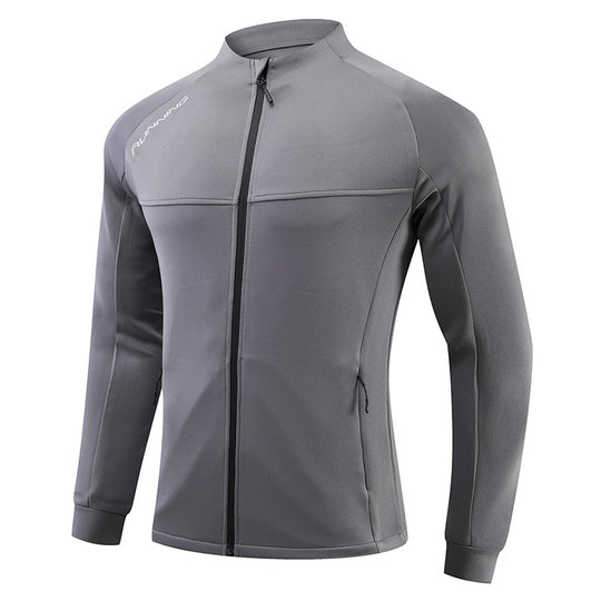 Herren Lauf-Trainingsjacke mit windabweisendem Stretch, Slim-Fit und Reißverschlusstaschen Nord Taschen