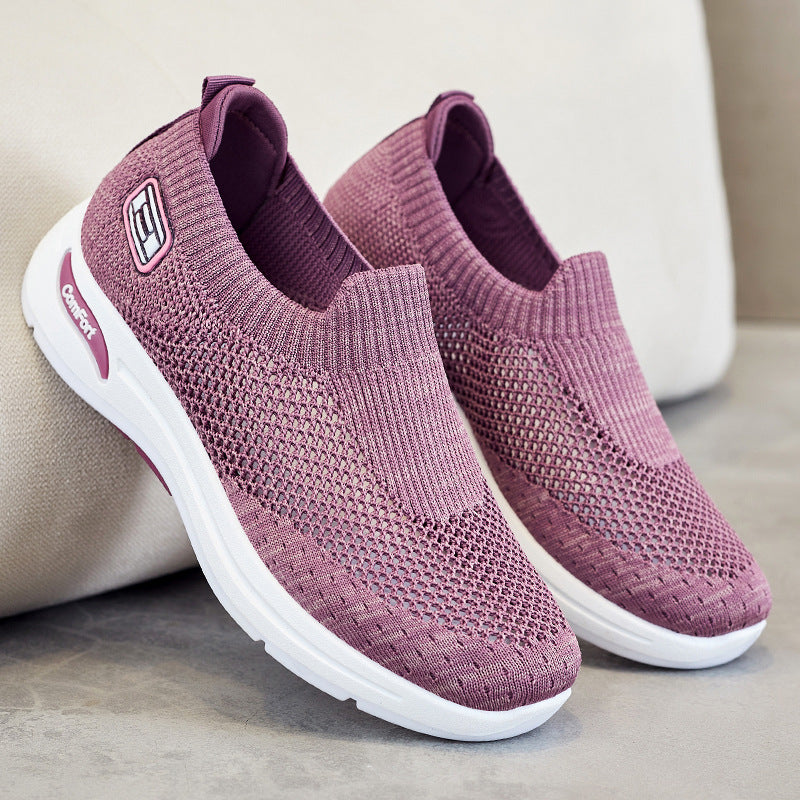 Damen Atmungsaktive Slip-On Sneakers mit weichem Stretch-Obermaterial