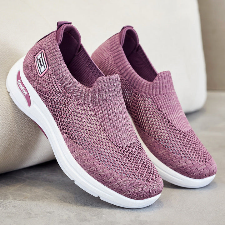 Damen Atmungsaktive Slip-On Sneakers mit weichem Stretch-Obermaterial