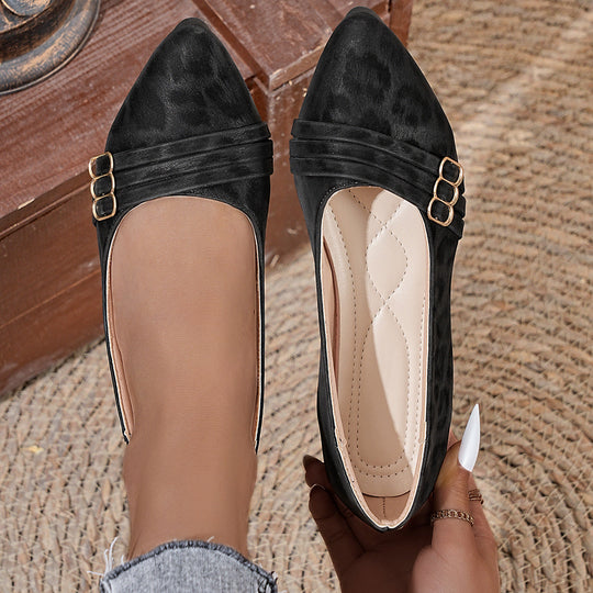 Damen Elegante und bequeme Ballerinas mit modischem Schleifenakzent und edlen Schnallen Nord Taschen