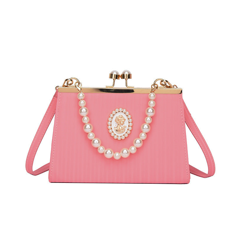 Damen elegante Clutch-Tasche mit Perlenschmuck Nord Taschen