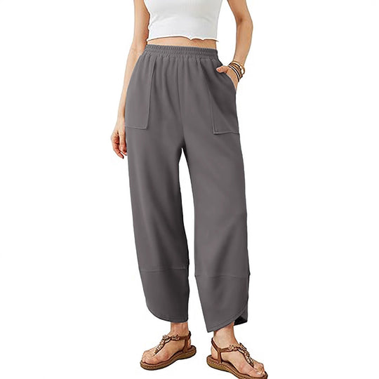 Damen Culotte-Hose mit elastischem Bund und aufgesetzten Taschen Nord Taschen