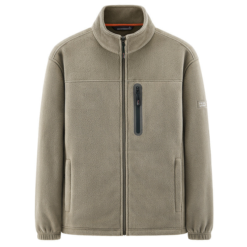 Herren Isolierende Mikrofleece-Funktionsjacke mit wasserdichter Brusttasche und Stehkragen Nord Taschen