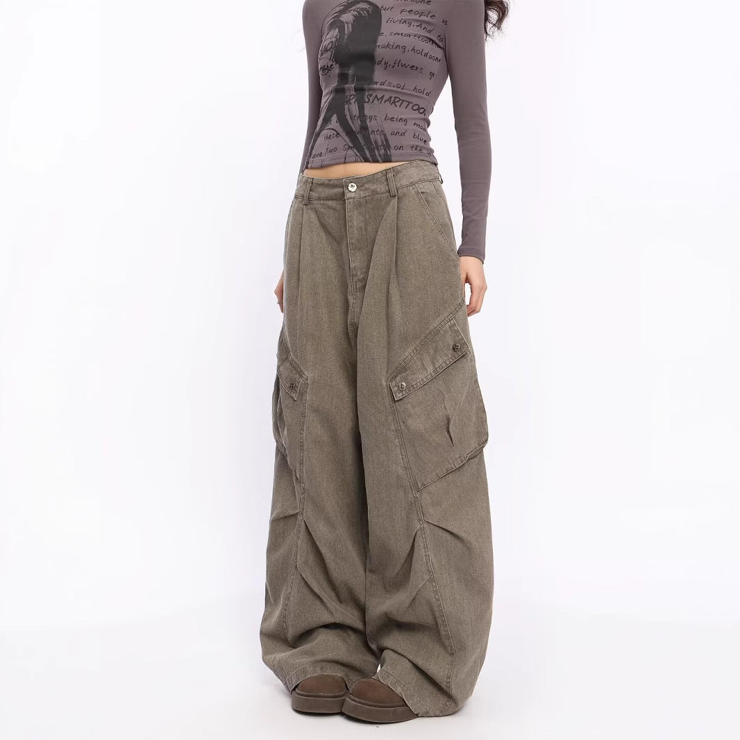 Damen Übergrößen Cargo-Jeans Nord Taschen