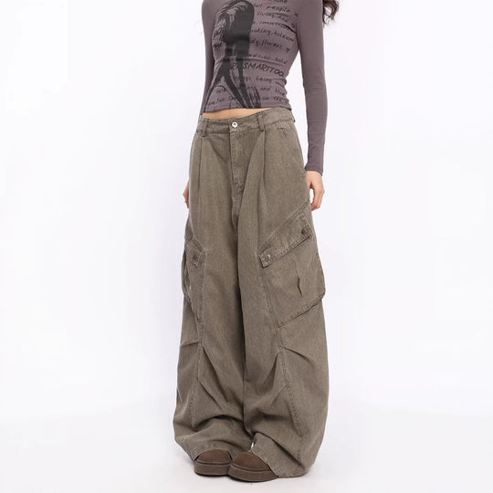 Damen Übergrößen Cargo-Jeans Nord Taschen