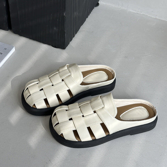 Damen Komfortable geflochtene Sandalen mit bequemer Fußbettgestaltung