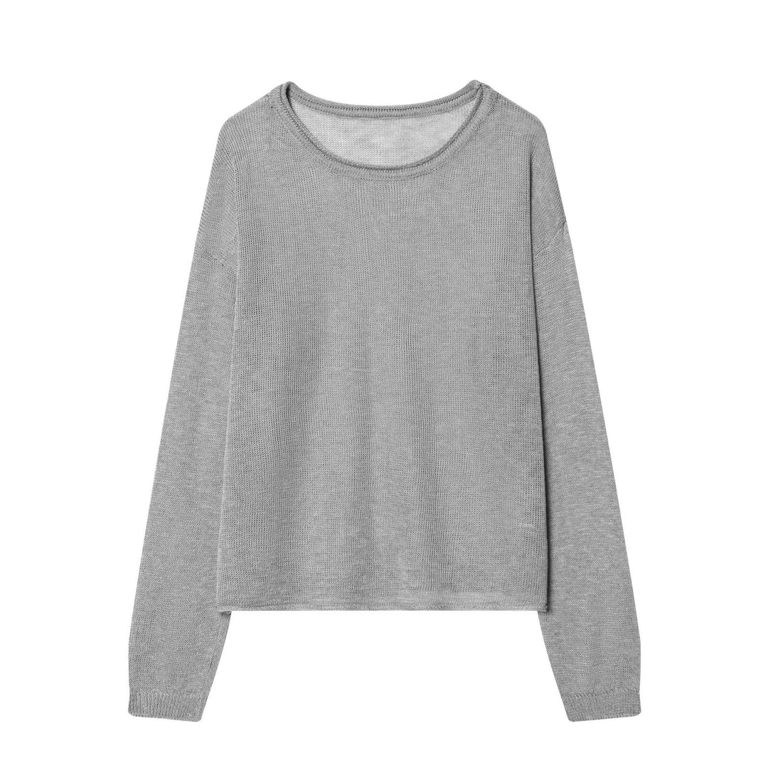 Damen Strick-Lounge-Set mit weitem Rundhals-Pullover und Highwaist-Schlaghose mit Spitzen-Detail Nord Taschen