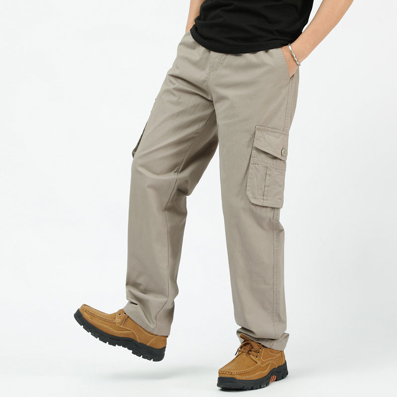 Herren utilitaristische Cargohose mit geradem Schnitt und Multifachtaschen Nord Taschen