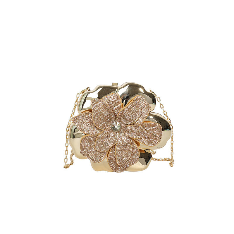 Damen Clutch mit floralem Design und glamourösem Glitzereffekt Nord Taschen