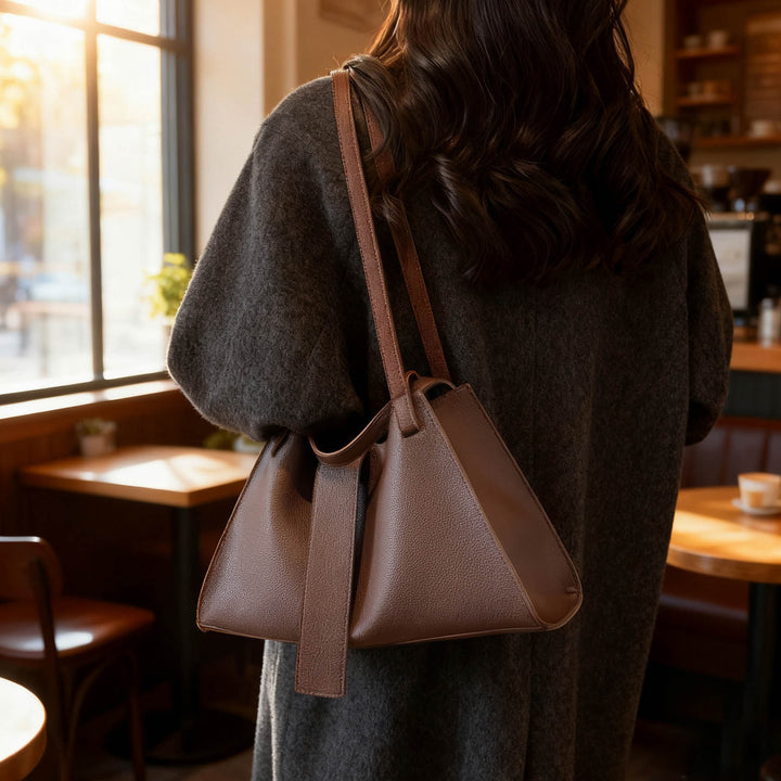 Damen modische Schultertasche aus hochwertigem Leder Nord Taschen