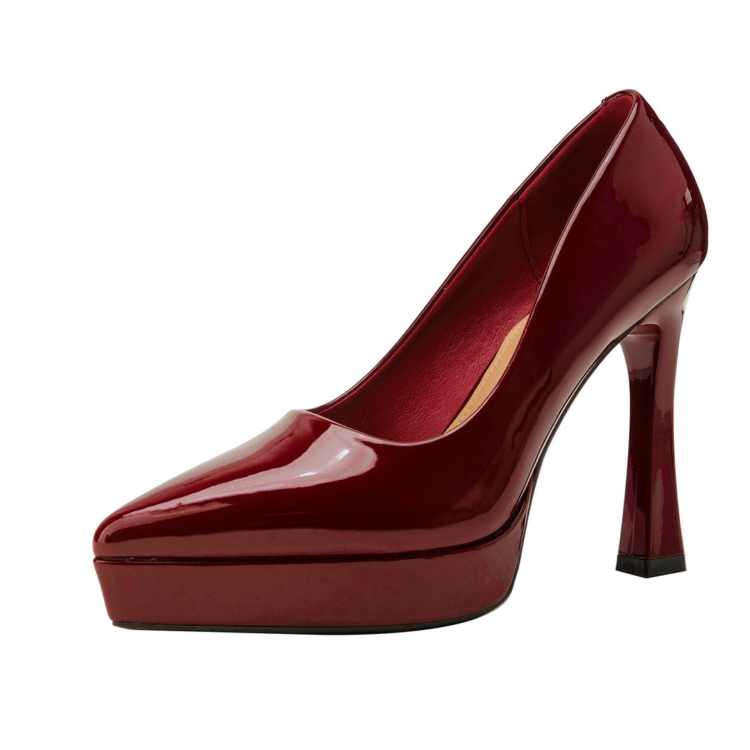 Damen Glamouröse High Heels mit Plateau und spitz zulaufendem Design