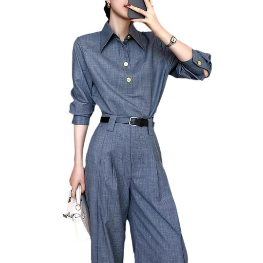 Damen Elegante und vielseitige Bluse mit Knopfdetail Nord Taschen