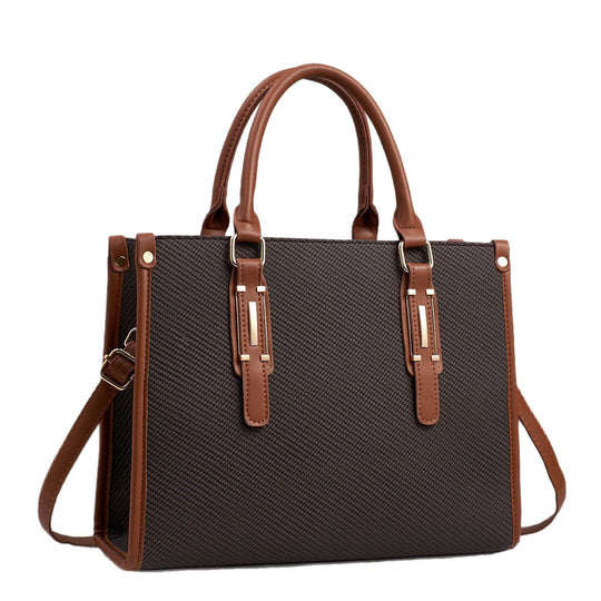 Damen hochwertige Handtasche mit luxuriösem Textilmuster und abnehmbaren Schulterriemen Nord Taschen
