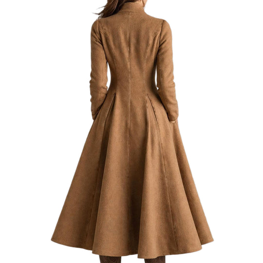 Damen tailliertes Mantelkleid mit doppelreihiger Knopfleiste und ausgestelltem Rock Nord Taschen
