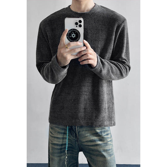 Herren Lässiger Langarm-Pullover Nord Taschen