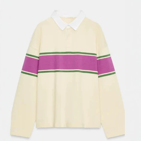 Damen Feinstrick-Poloshirt-Cardigan mit kurzem Arm und durchgehendem Reißverschluss Nord Taschen