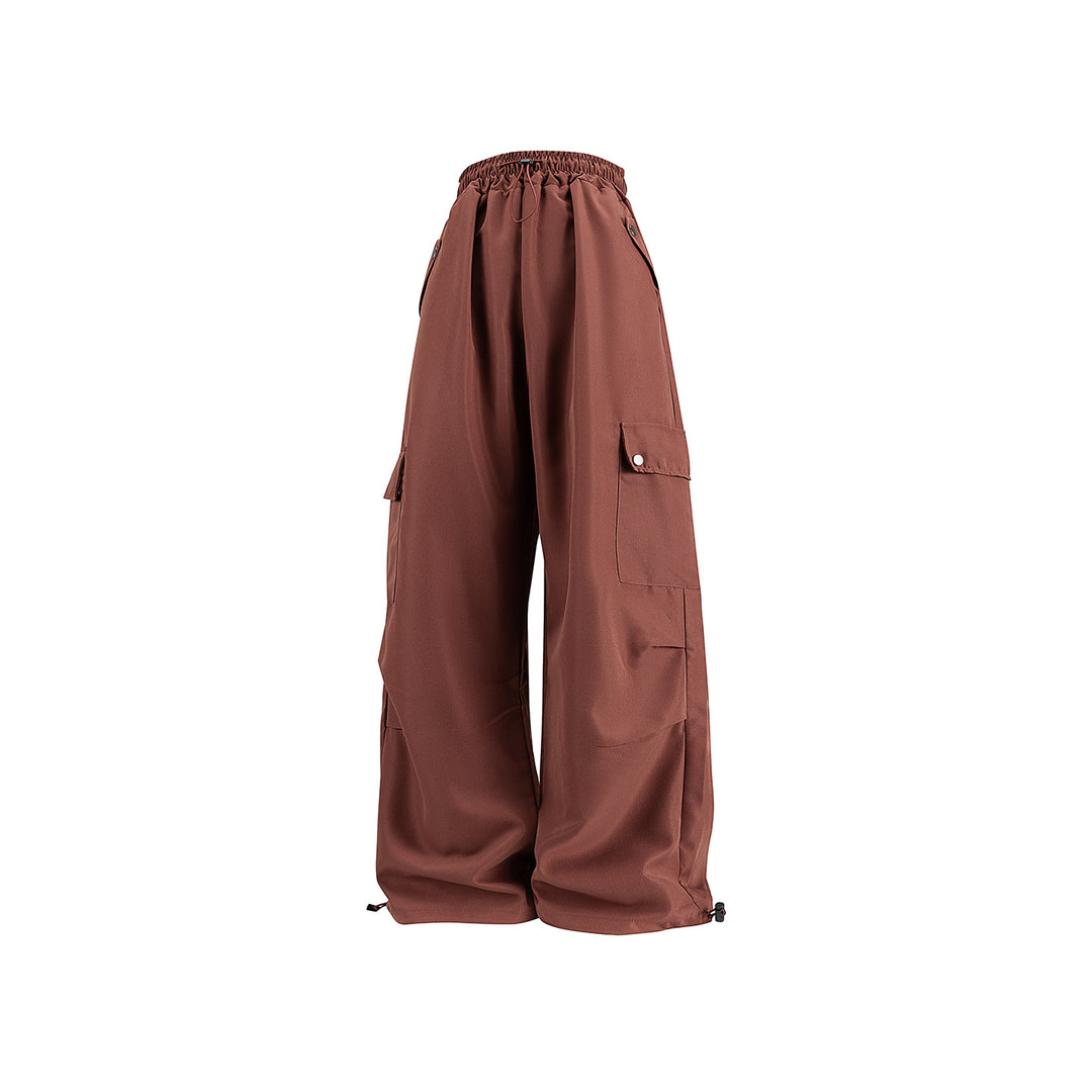 Damen Baggy-Cargo-Hose mit Tunnelzugbund, großen Klappentaschen und verstellbarem Saum Nord Taschen