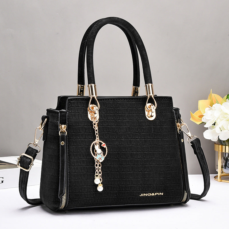Damen Elegant strukturierte Handtasche mit abnehmbarem Tragegurt Nord Taschen