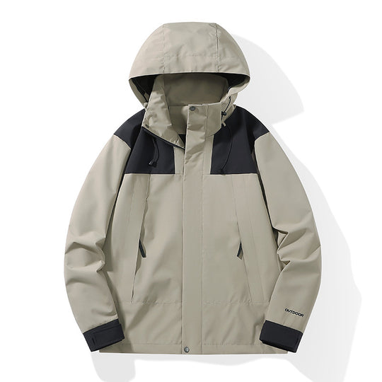 Herren Wetterfester Shell-Parka mit verstellbarer Kapuze und verdeckten Reißverschlüssen Nord Taschen