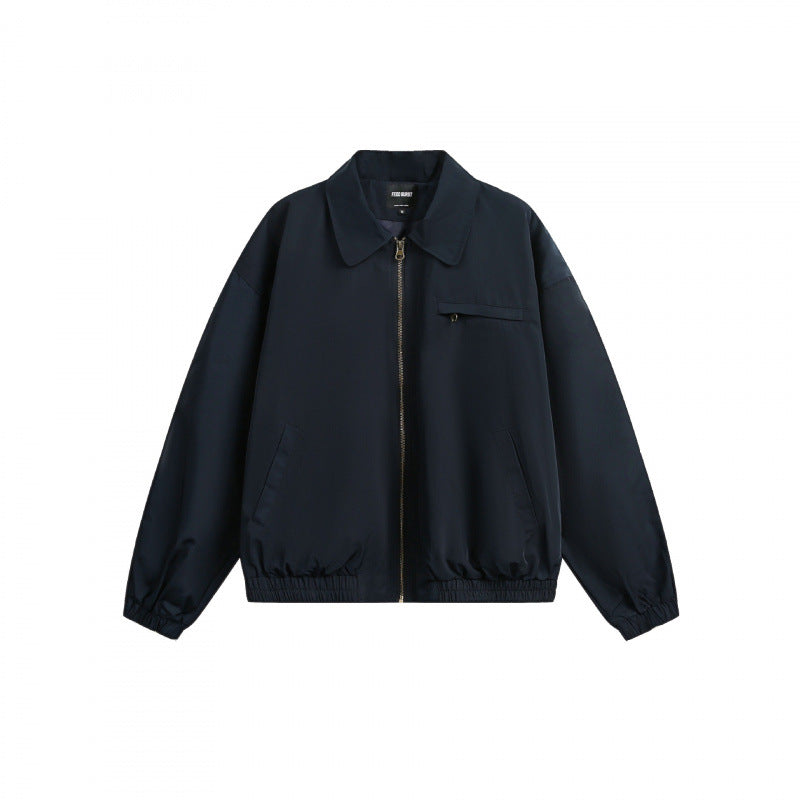 Unisex Boxy-Overshirt-Jacke mit durchgehendem Reißverschluss, elastischem Saum und Brust-Reißverschlusstasche Nord Taschen